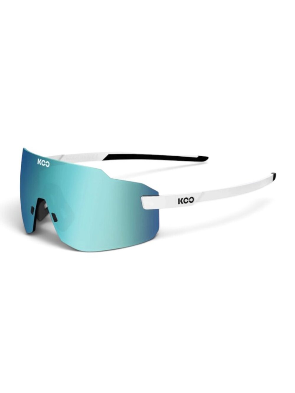 Koo Supernova White Lens: Turquoise Mirror Cycling Sunglasses (NEW) OEY00007 699